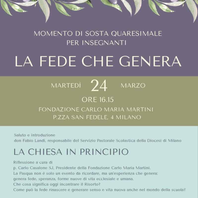 Momento di sosta per gli insegnanti alla Fondazione Carlo Maria Martini: un altro appuntamento